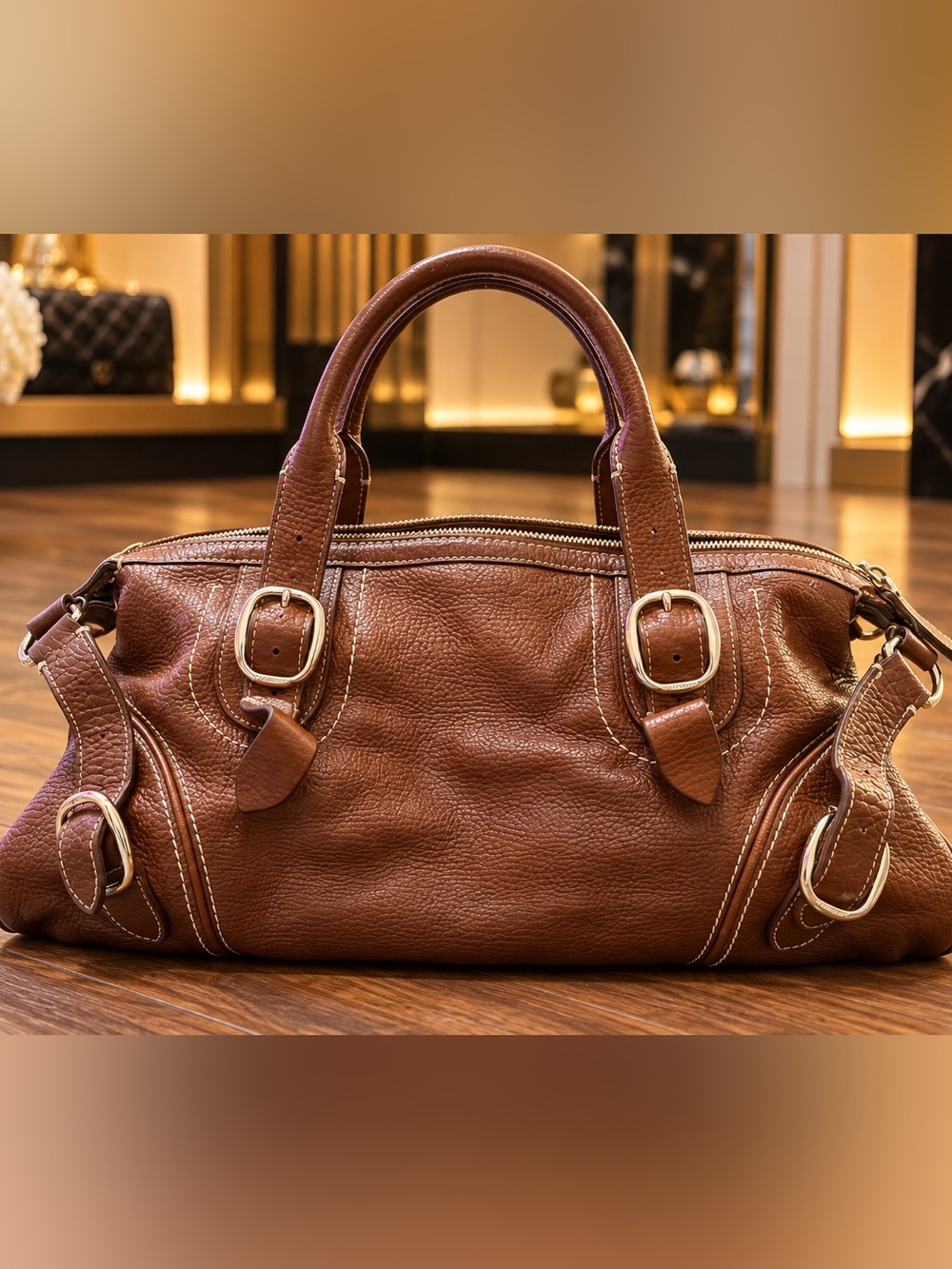 Vintage Burberry Cowhide